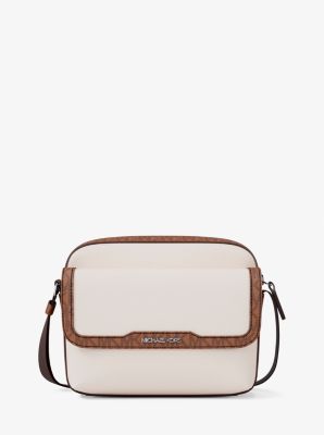 Cooper Medium Pebbled Leather and Signature Logo Camera Crossbody Bag