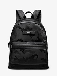 Camouflage Nylon Jacquard Backpack - BLACK - 37S0LKNB2U