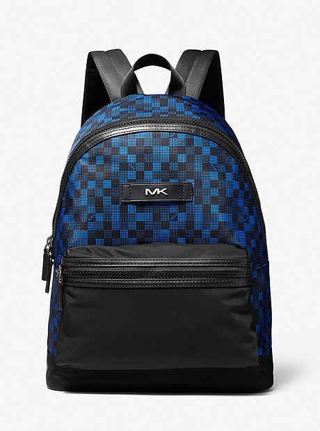 Kent Graphic Check Backpack - MDNGT/POPBLU - 37S0MKNB2C