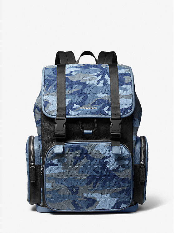 Cooper Printed Denim and Leather Backpack image number 0