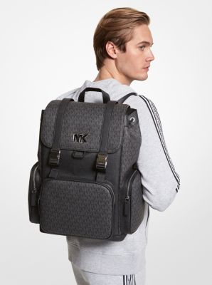 Cooper Logo Embossed Leather Backpack