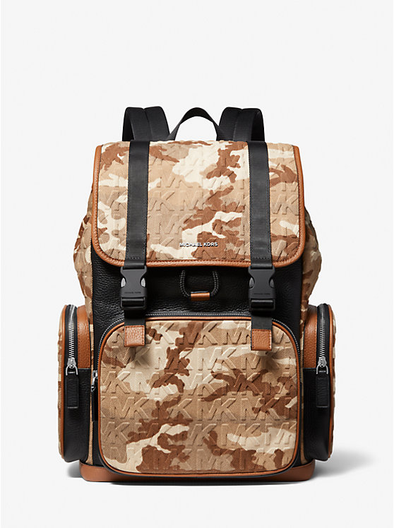 Cooper Printed Denim and Leather Backpack image number 0