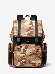 Cooper Printed Denim and Leather Backpack - CHINO - 37S2LCOB2C