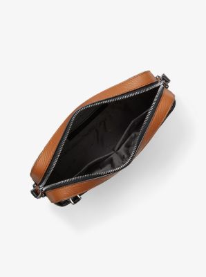 Cooper Printed Denim and Leather Crossbody Bag in CHINO | Michael Kors