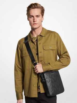 Michael Kors Men's Medium Crossbody Leather Cooper Flight Bag