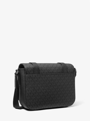 Michael Kors Cooper Men's Crossbody Bag in Black MK Signature Logo Print