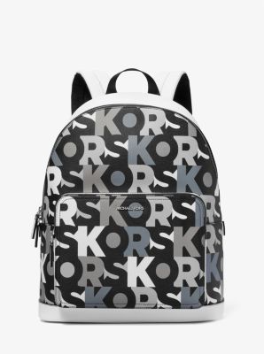 Michael Kors Cooper Signature PVC Graphic Logo Backpack Bookbag Red Blue  Multi