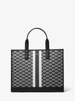 Cooper Striped Logo Jacquard Tote Bag image number 0