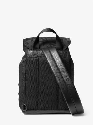 Michael Kors Navy Blue/Black Nylon and Leather Kent Backpack