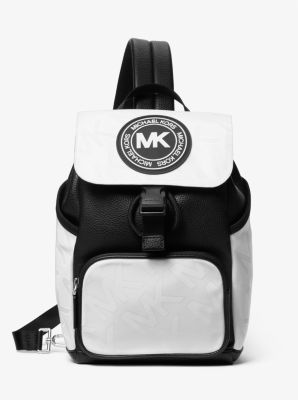 MICHAEL KORS COOPER COMMUTER SLING BAG BACKPACK CROSSBODY MK RAINBOW OPTIC  WHITE