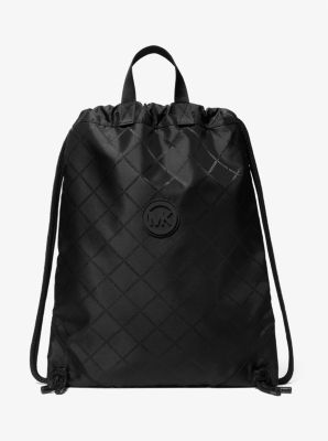 Logo Print Drawstring Backpack Michael Kors