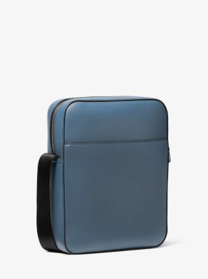 Cooper Logo Embossed Pebbled Leather Flight Bag | Michael