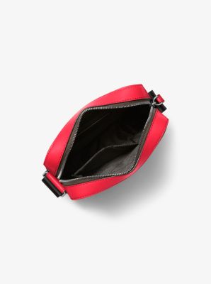 Cooper Logo Embossed Pebbled Leather Flight Bag | Michael