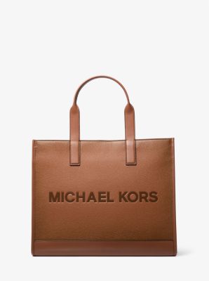 Cooper Logo Embossed Pebbled Leather Tote Bag | Michael Kors