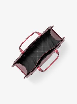 Cooper Logo Embossed Pebbled Leather Tote Bag