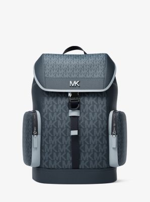 Cooper Medium Signature Logo City Backpack in ADMIRL MULTI | Michael Kors