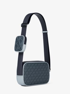Cooper Small Signature Logo Camera Crossbody Bag With Pouch in ADMIRL MULTI | Michael Kors