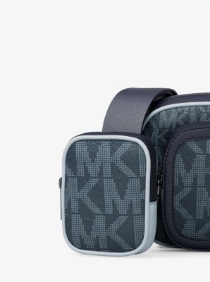 Cooper Small Signature Logo Camera Crossbody Bag With Pouch in ADMIRL MULTI | Michael Kors