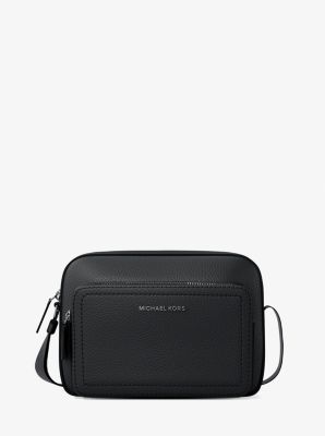 Cooper Pebbled Leather Flight Bag in BLACK | Michael Kors