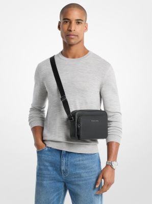 Cooper Pebbled Leather Flight Bag in BLACK | Michael Kors