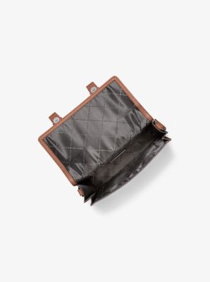 Cooper Pebbled Leather and Signature Logo Trunk Crossbody Bag in LT CRM/LUGG | Michael Kors