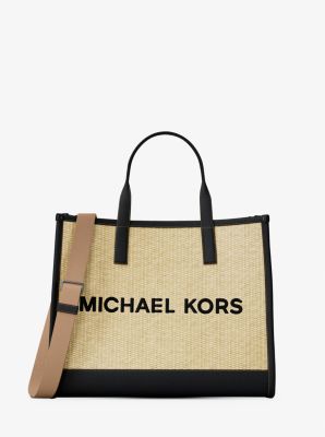 Cooper Medium Hand-Crocheted Tote Bag in NATURAL | Michael Kors