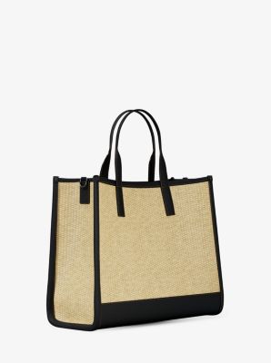 Cooper Medium Hand-Crocheted Tote Bag in NATURAL | Michael Kors