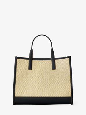 Cooper Medium Hand-Crocheted Tote Bag in NATURAL | Michael Kors