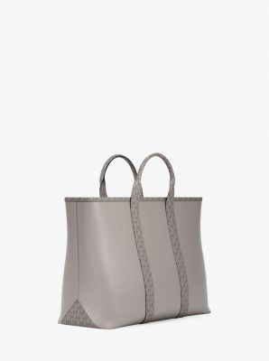 Cooper Medium Pebbled Leather and Signature Logo Tote Bag