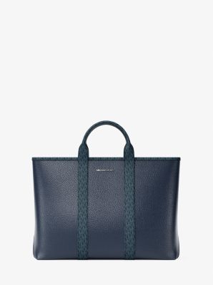 Cooper Medium Pebbled Leather and Signature Logo Tote Bag