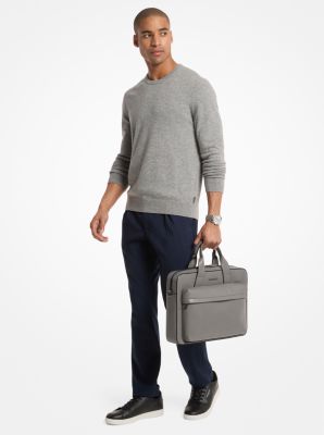 Pacey Medium Pebbled Leather Pocket Briefcase