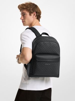 Pacey Medium Signature Logo Backpack in BLACK | Michael Kors