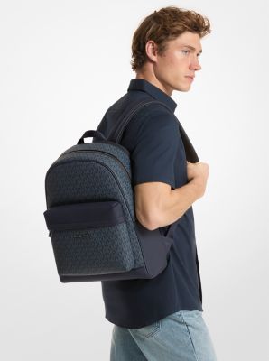 Pacey Medium Signature Logo Backpack in ADMRL/PLBLUE | Michael Kors
