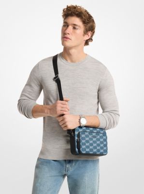 Bolso de viaje Cooper en denim con logotipo en jacquard in [3356] | Michael Kors