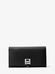 Bancroft Pebbled Calf Leather Continental Wallet - BLACK - 37T7PBNE2T