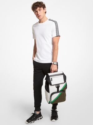 Sac &agrave; dos Cooper &agrave; deux tons &agrave; logo et &agrave; rayure