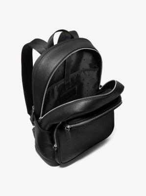 Michael Kors Cooper Pebbled Leather Utility Pocket Backpack Black  37U1LCOB9E NEW