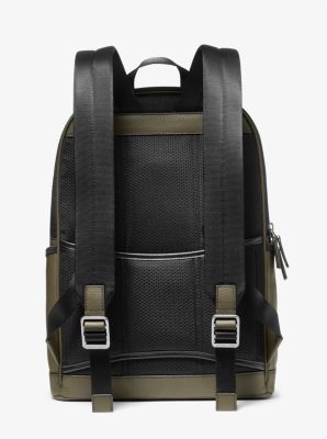 Michael kors leather hot sale backpack mens