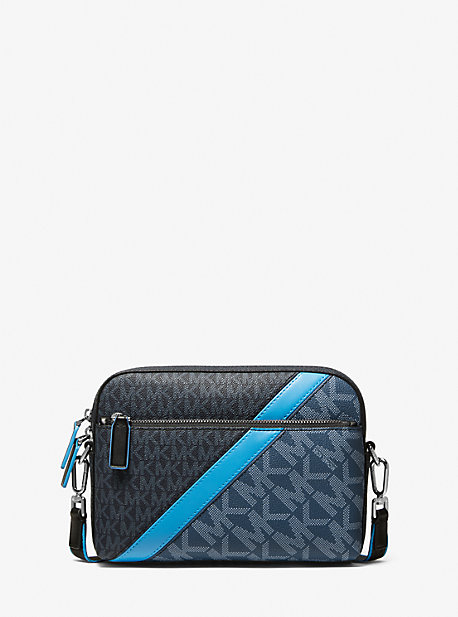 Cooper Color-Block Logo Stripe Crossbody Bag | Michael Kors