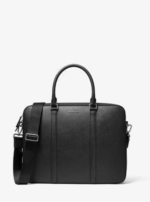 Harrison Crossgrain Leather Briefcase Michael Kors