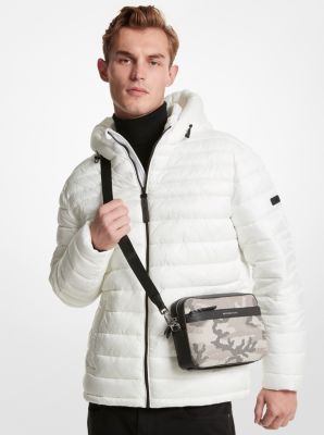 Cooper Printed Denim and Leather Zip-Up Camera Bag | Michael
