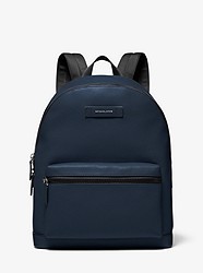 Pebbled Leather Backpack - NAVY - 37U9LCRB3L
