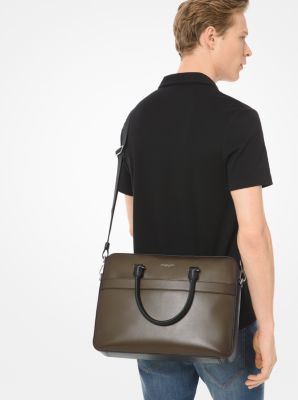 Michael kors shop harrison leather briefcase