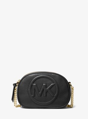 Michael Kors Brynn Small Pebbled Leather Crossbody Bag In Black | ModeSens