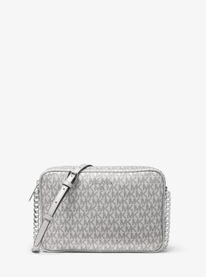 Michael Kors Jet Set Large Crossbody - Black/Silver