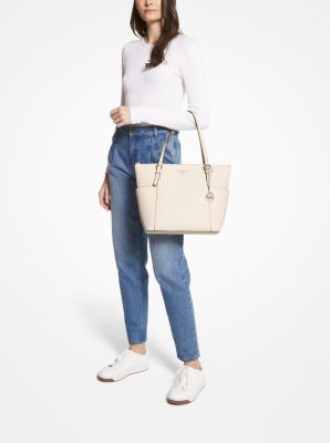 Jet Set Large Saffiano Leather Top-Zip Tote Bag