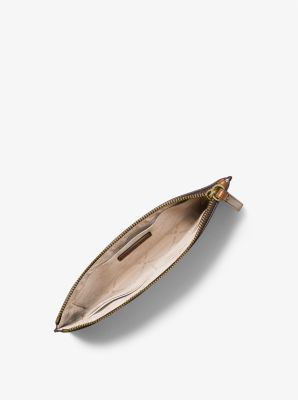 Jet Set Large Logo Wristlet in MARR&Oacute;N | Michael Kors