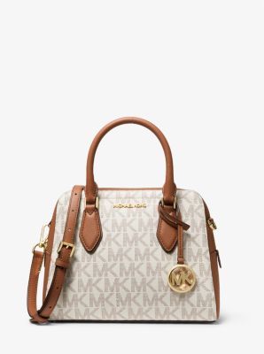 Michael Kors Ayden Medium Saffiano Leather Satchel - Natural