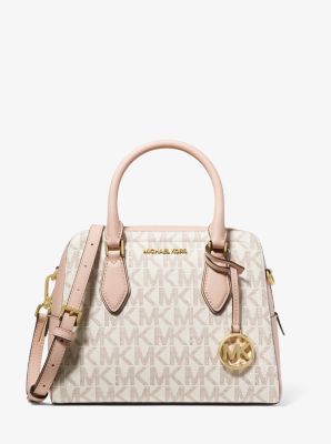 Ayden Medium Logo and Faux Leather Satchel | Michael Kors