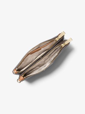 Large Logo Double-Pouch Crossbody Bag